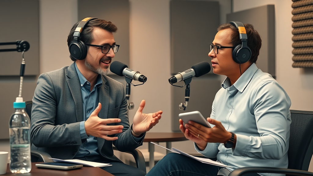 Podcast interview about https://www.youtube.com/watch?v=Wto7ajhH970 with expert hosts discussing health topics in a professional studio